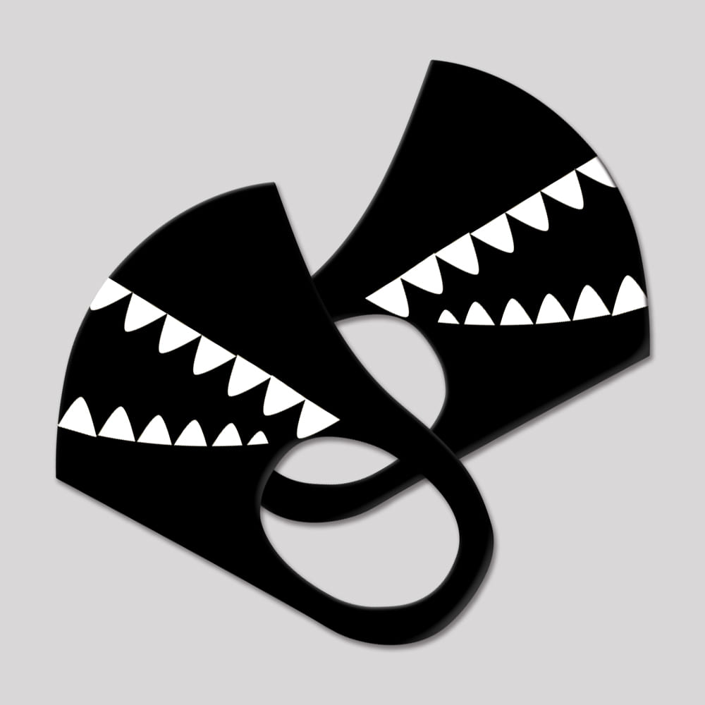 와우박스 주문제작 3D 입체 상어 이빨 마스크